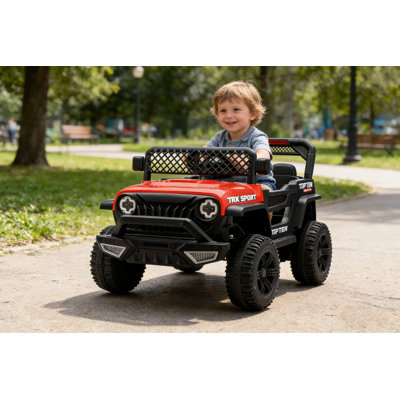 Kids Electric Ride On Car, 12V Battery Powered Toy Car With Remote Control, Swing Function, Music & LED Lights, Safety Belt, Toddler Ride On Vehicle Gift For Kids Ages 3-6