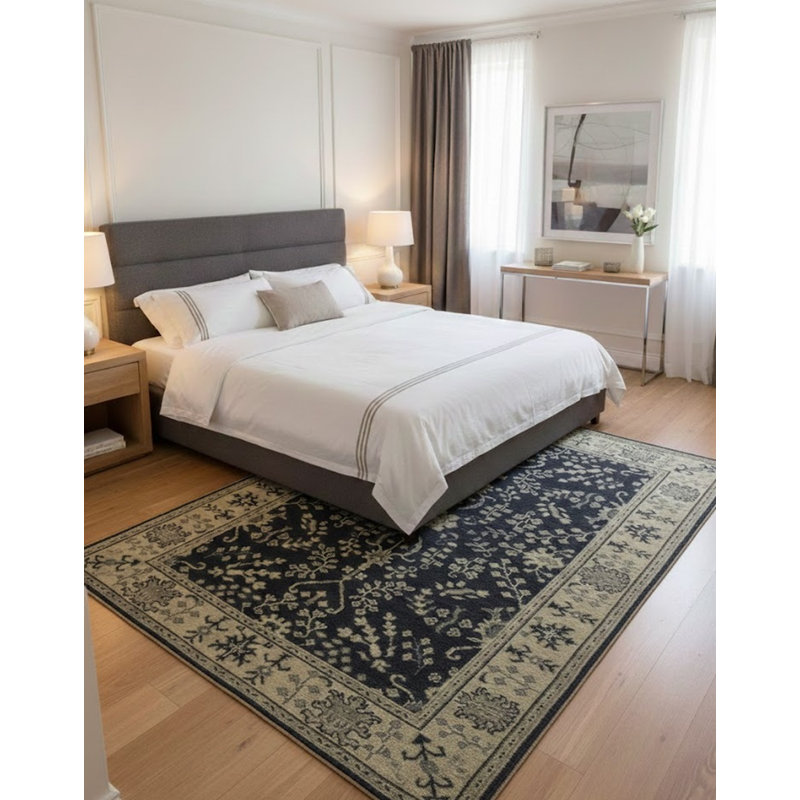 Tapis oriental gris anthracite Mute