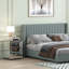  Yolanta 17.32'' W Glass Nightstand 3-Drawer