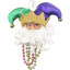 Ornement tête de bouffon 6 "Mardi Gras