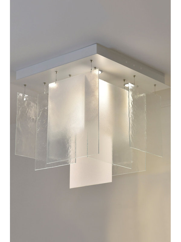 Plissé 4 - Light Glass Chandelier