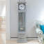 76.38 in. H Glass and Solid Wood Floor Clock