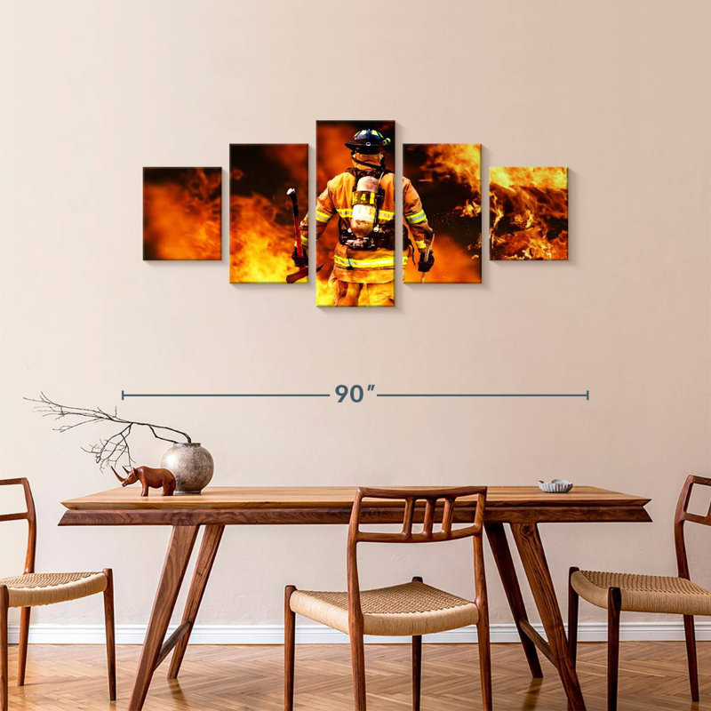 Firefighter, 36" H x 80" W