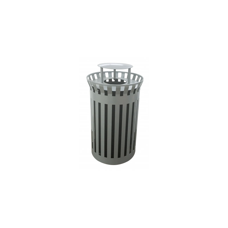 Poubelle de recyclage ouverte, Argent, H 37 po x l 22 po x P 22 po