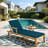 2PCS Set Outdoor Lounge Chair Cushion Replacement, Premium Patio Furniture Seat Cushion, Water - Resistant, Thickened Padding, Ideal For Garden