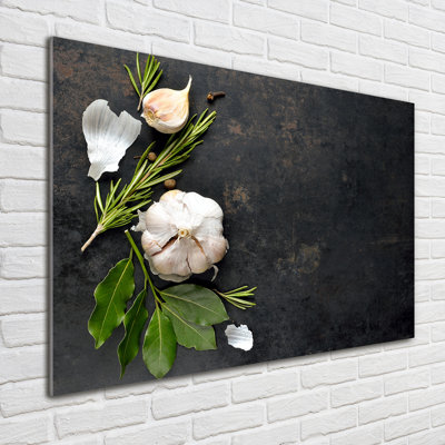 Garlic - No Frame Print on Glass