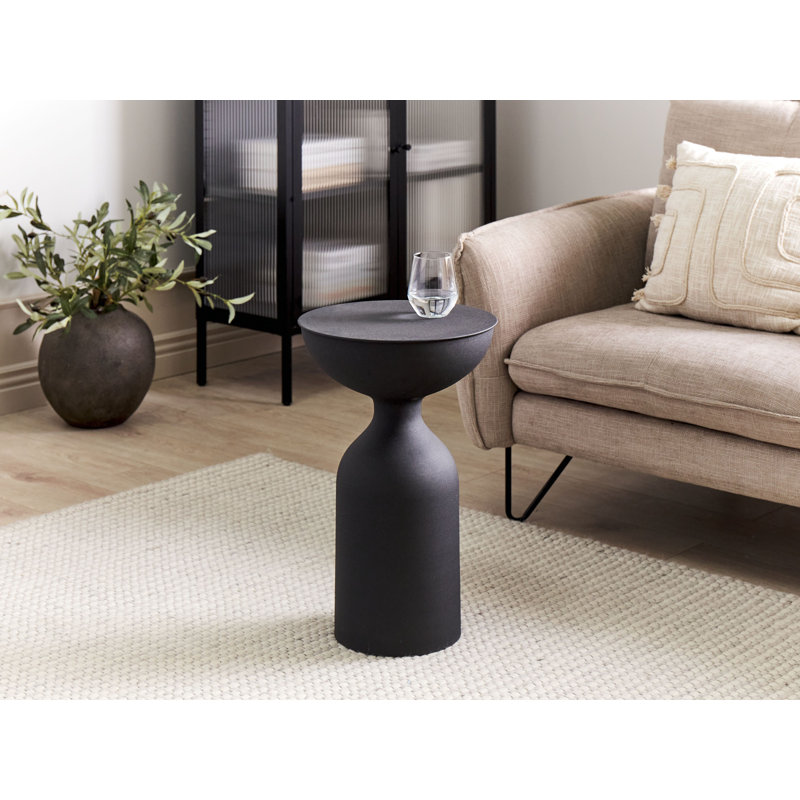Orien Pedestal End Table, Black