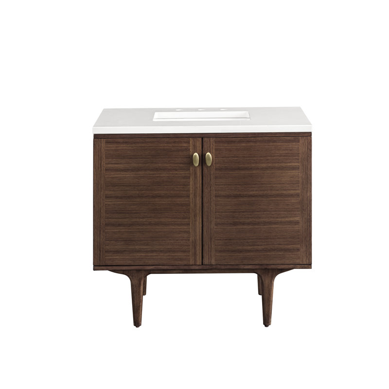Amberly 30'' W Single Vanity, White Zeus, 8" Widespread, 36"