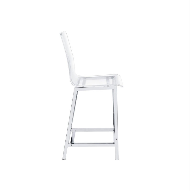 Clear Acrylic and Metal Glam Bar Stools, 30'' Set