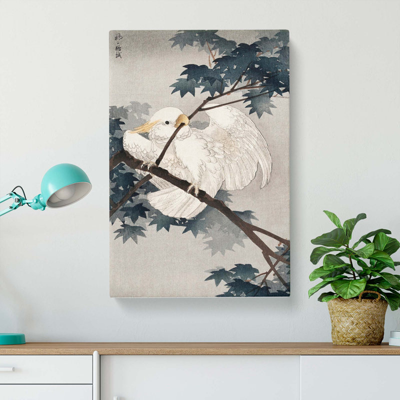 Yellow Crested Cockatoo In A Tree by Ohara Koson - Wrapped Canvas, 50cm H x 35cm W x 3cm D