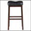 Black And Cappuccino Upholestered Bar Stool (Set Of 2)