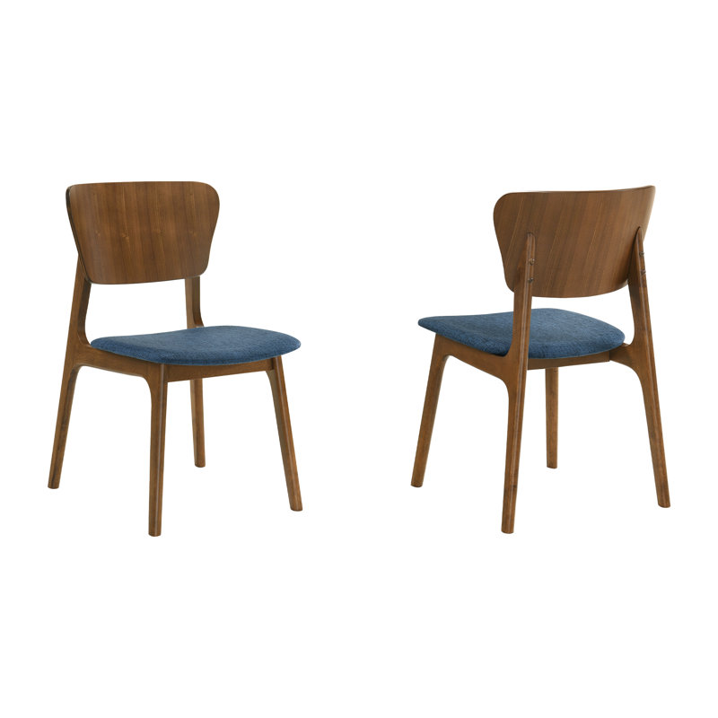 Chaises de salle à manger Jennelle, 4, Bleu, Brun