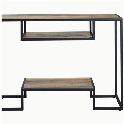 Table d'appoint avec 2 tablettes Country Oak