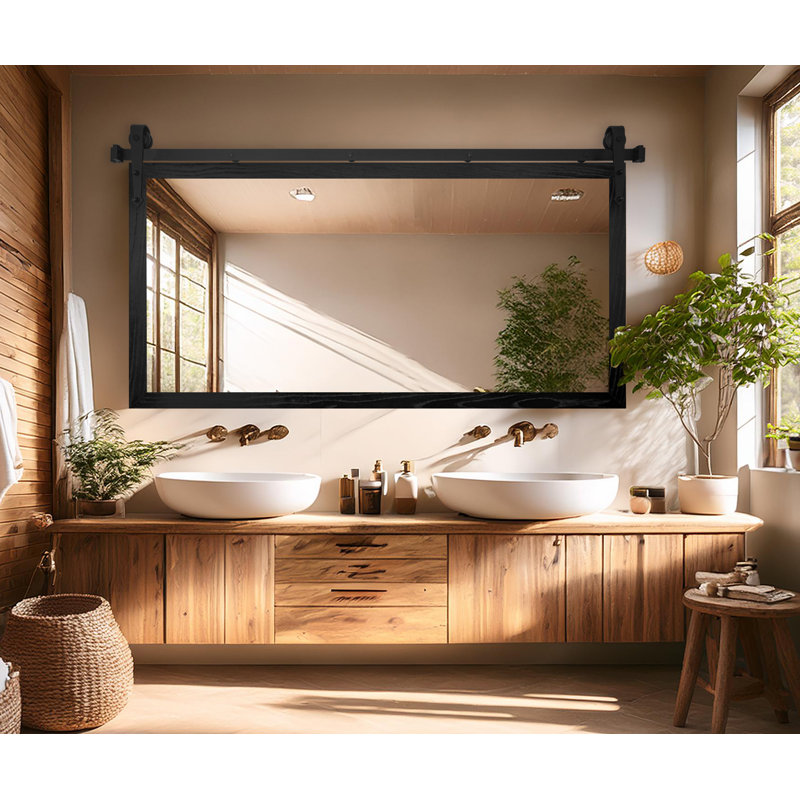 Miroir Gracie Oaks, 33 po x 48 po, Noir