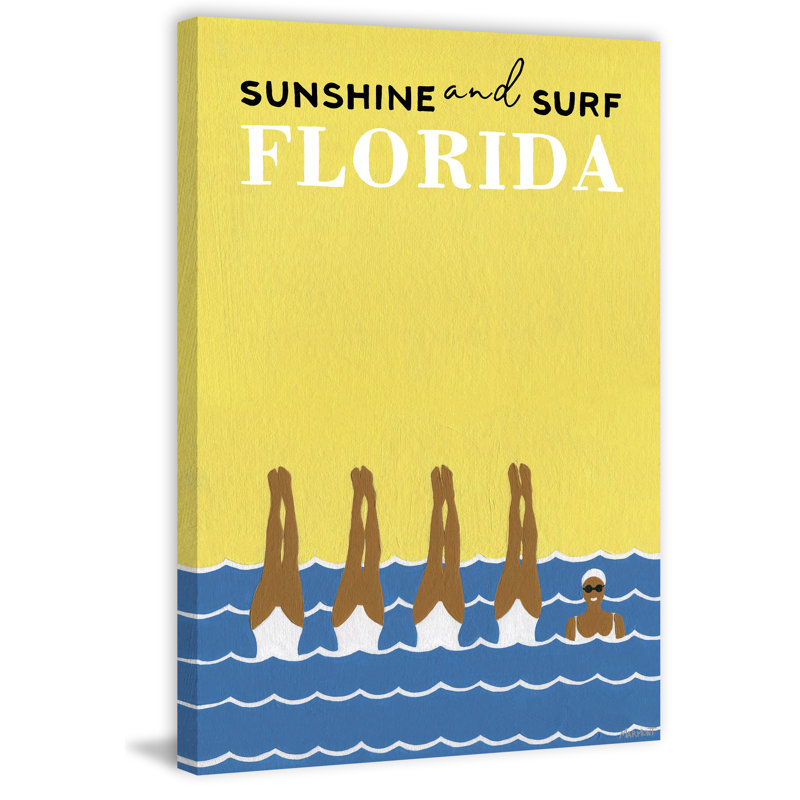 Sunshine and Surf Florida - impression sur toile tendue, H 12 po x l 8 po x P 1,5 po