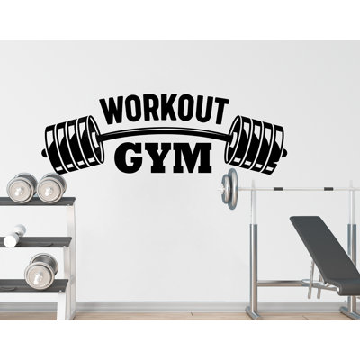 Adhésif décoratif gymnase, crâne de Barbell