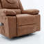 Fauteuil inclinable chauffant et chauffant en polyuréthane brun pour personnes âgées-1165981660
