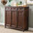 Walnut Solid Wood Shoe Storage Bench