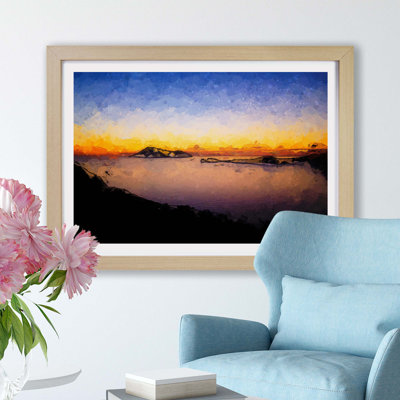 Sunset in Kythnos Greece - Framed Print