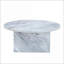 Table basse ronde blanche en bois aggloméré pour le salon, minimaliste moderne, facile à nettoyer et amp; Assemblage rapide-1370881767