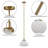 1-Light 12'' Dimmable Dome Modern Single Antique Brass Pendant Light for Kitchen Island.Features Cloud Glass.-2056466933
