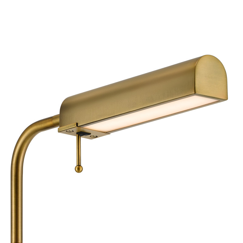 62.5" Industrial 3CCT LED Pharmacy Reading Task Floor Lamp in Brass, Gold