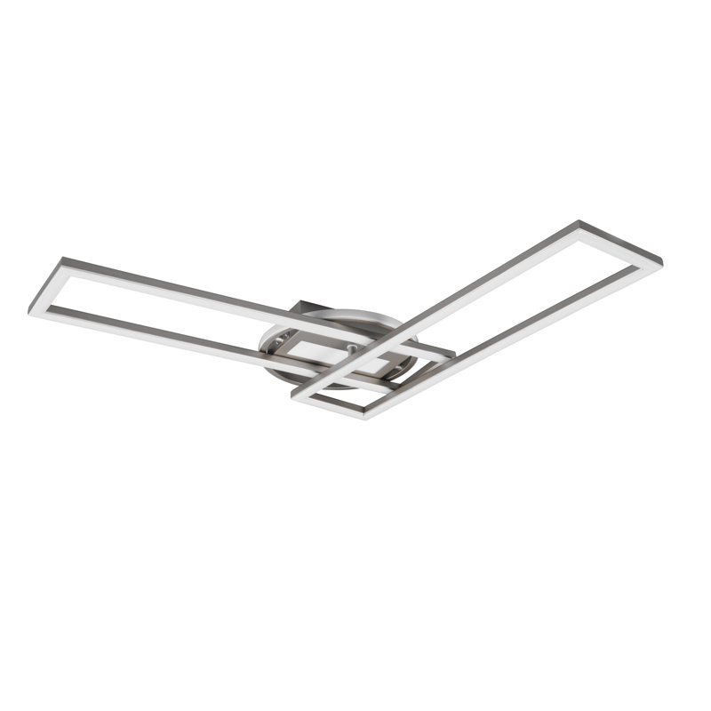 Ajayceon 1-Light 90.5cm LED Flush Mount, Nickel