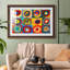 Étude des couleurs : Carrés à cercles concentriques, 1913 - Wassily Kandinsky - Estampe encadrée sur mesure-322087169-322087184-322087199