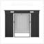 Remise extérieure en acier galvanisé durable avec portes coulissantes et ventilation pour un rangement sécuritaire dans le jardin