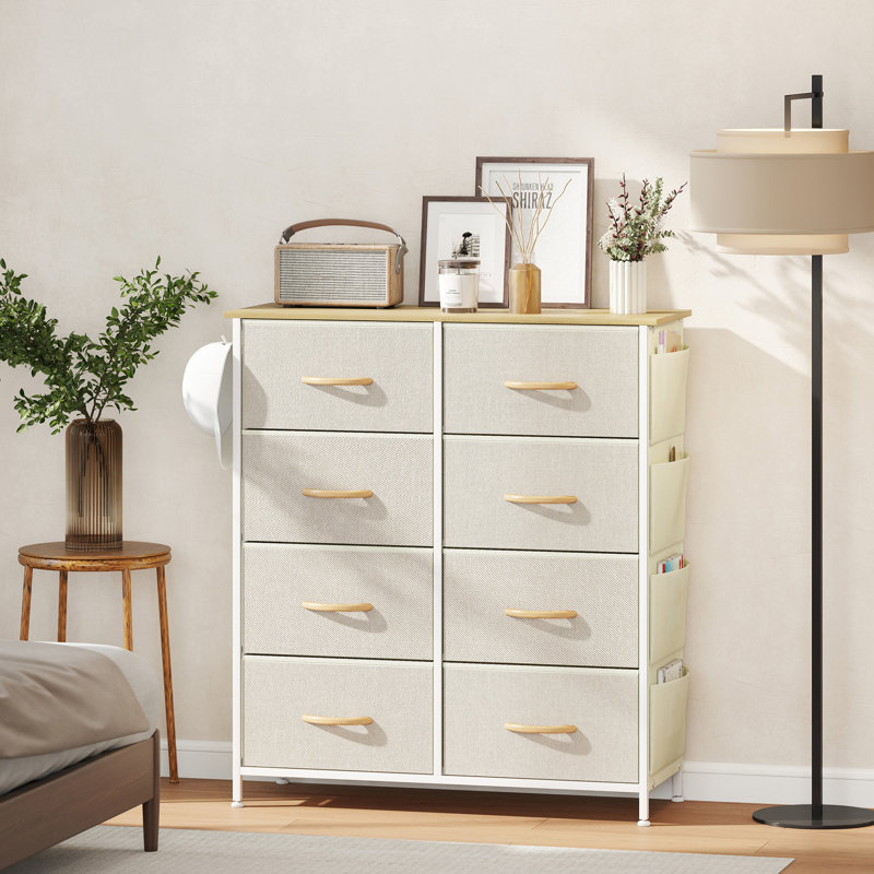 86cm W 8 - Drawer Chest of Drawers, Beige