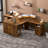 Detcho 60'' L Shaped Executive Desk with Drawers and Power Outlets-673389980