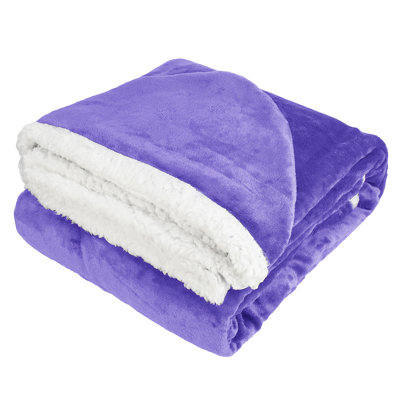 Jeté en polaire de sherpa Catalonia, couverture enveloppante avec poches à main