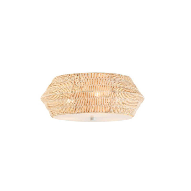 Plafonnier encastré naturel en bambou Boho