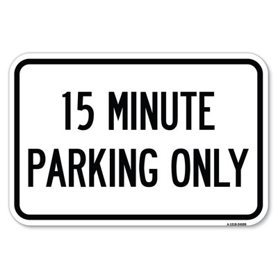 15 minutes de stationnement seulement / 24419