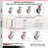 4-Piece Polyurethane and Aluminum Caster Set