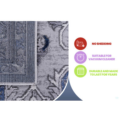 Collection 6.7X9. Tapis oriental moderne et contemporain, ne peluche pas et facile à nettoyer, idéal pour le salon, la chambre ou la salle à manger, 108 x 79 pouces.