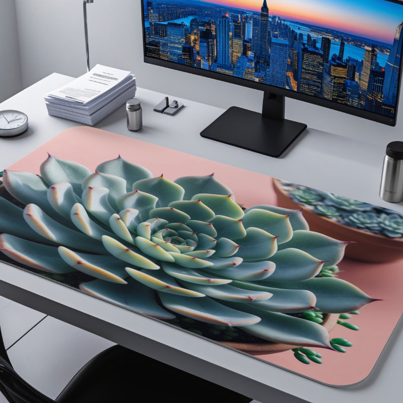 Polyester Desk Pad, 14.4x12.1