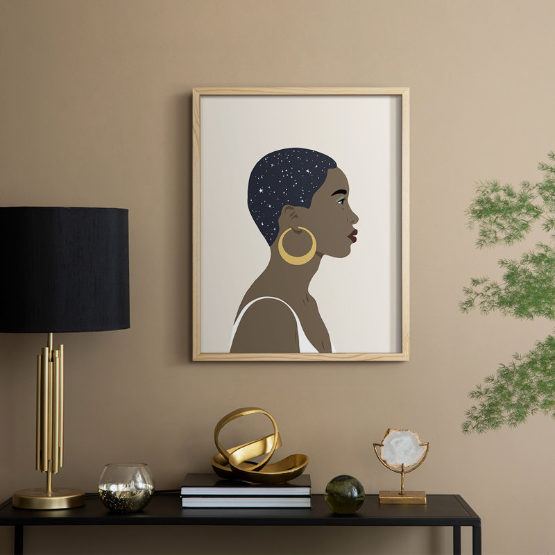 «Heavenly Hair IV», reproduction encadrée - bois massif