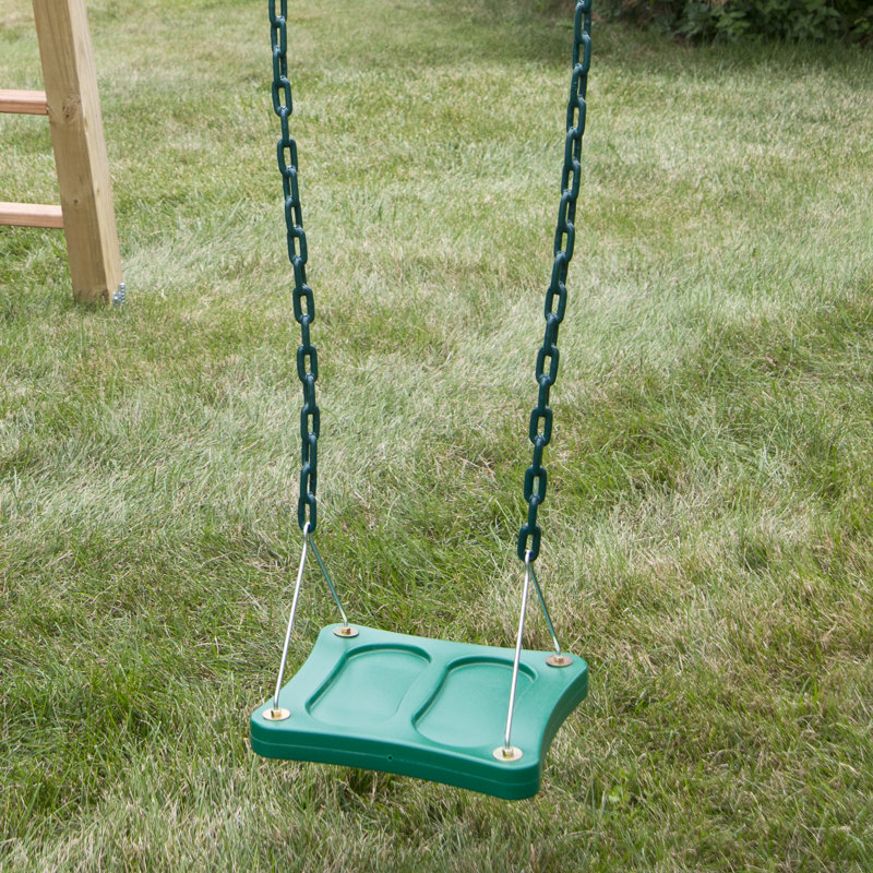 Balançoire autoportante avec chaînes et crochets, limite de poids de 115 lb, vert