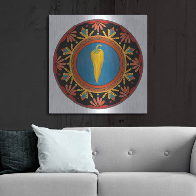 Winston Porter «Talavera Tex-mex 3» par Art Licensing Studio, art mural en métal