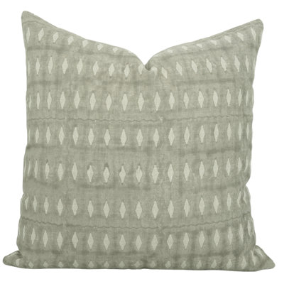 Housse de coussin en lin imprimé à la main Fabhibine Omji