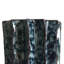 Vase décoratif Asmi, design à 2 niveaux, nervuré brun et céramique grise 14 pouces