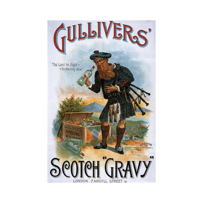 1899 Gulliver's Whisky - Print on Canvas, Wrapped Canvas, 30.48 cm H x 45.72 cm W
