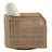 Juliette Upholstered Natural Cane Swivel Barrel Chair