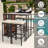 Aldonna 4 - Person Wicker Patio Dining Set with Rectangular Table , Cushions Included-904989766-904989765
