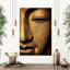 Visage de Bouddha doré sur toile-1063681711
