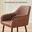 Seaham Upholstered Faux Leather Dining Chairs with Arm-496983089