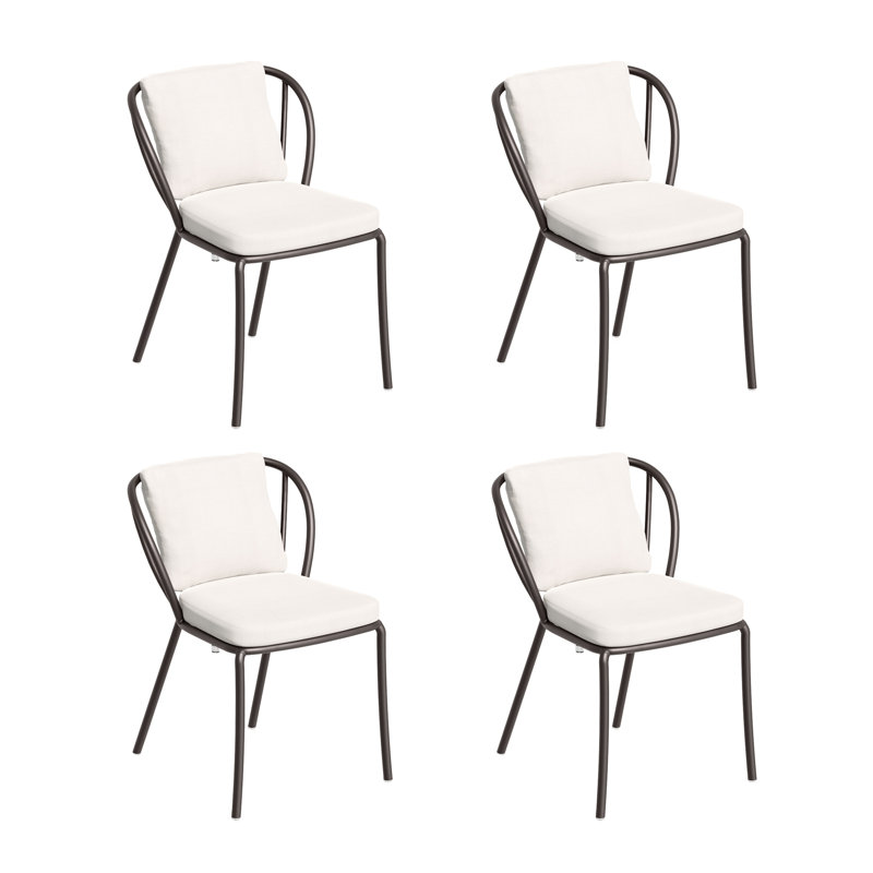 Malti Patio Dining Side Chair with Cushion
