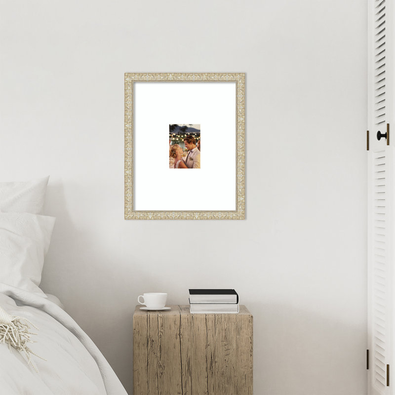 Cadre photo Lila, 16x20 Matted to 5x7, Lila argent lisse blanc éclatant