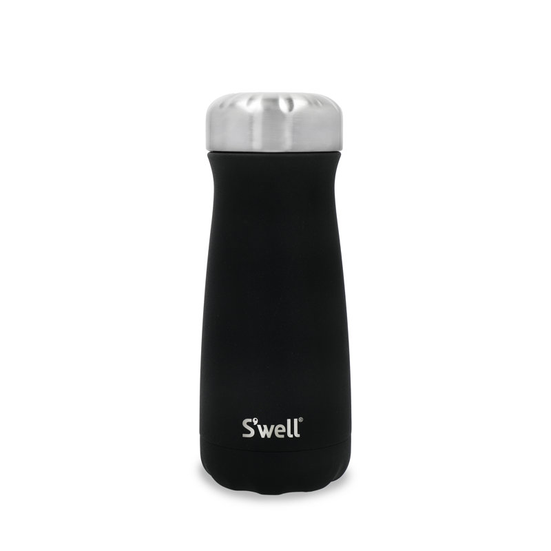 S'well 470ml Vacuum Insulated Stainless Steel Traveller, Black